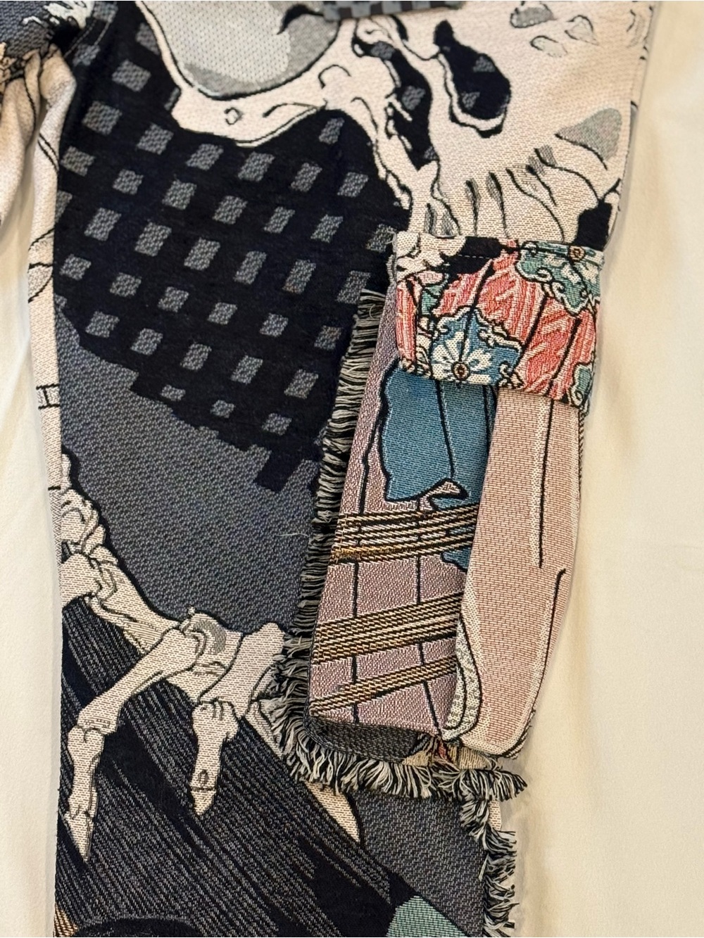 Ukiyo-e Samurai Tapestry Cargo Pants Sz 30 NWT Rebel Vengeance Y2K - Picture 4 of 16